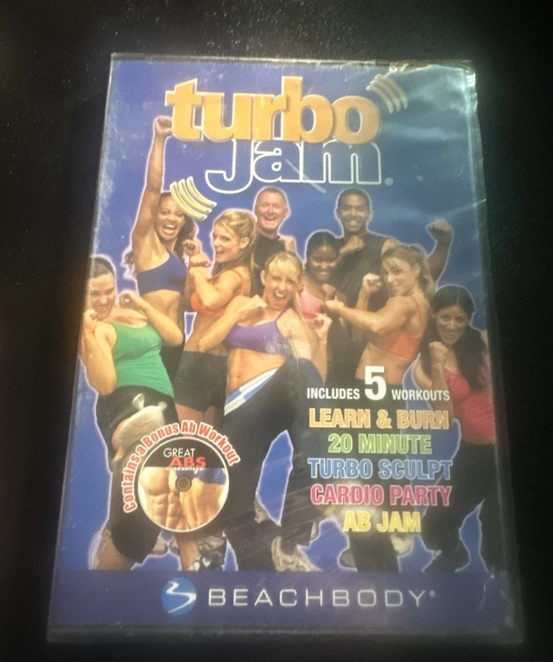 Turbo Jam 5 Rockin Workouts DVD Beachbody Chalene Johnson 2 Disc Set Abs Cardio - Image 1 of 2