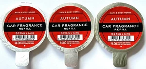 3 BATH BODY WORKS AUTUMN SCENTPORTABLE FRAGRANCE REFILL CAR AIR FRESHENER - Picture 1 of 2