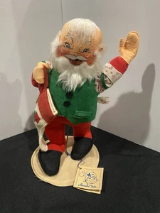 Annalee Puppen 12 Zoll Weihnachtsmann mit Strumpf 1989 Weihnachten 5486 Top Zustand - Bild 1 von 9