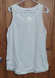 Soft Surroundings Womens Top Small Sleeveless Beach Bound Gauze Tank Tunic - Picture 1 of 9