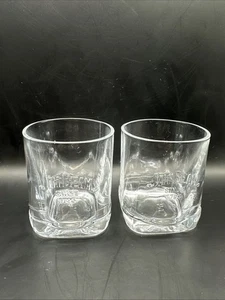 2er Set Jim Beam geprägte quadratische Unterseite schwere Steine Longdrinkgläser  - Bild 1 von 6