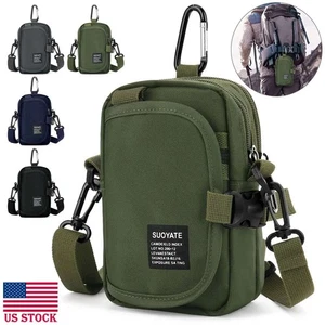 Bolso de hombro para hombre Bolso de pecho Bandolera Bandolera Informal Viaje Teléfono Bolso Pequeño - Imagen 1 de 19