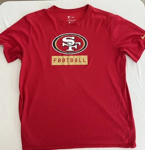 San Francisco 49ers Nike NFL Red Uomo XXL Maglietta Attrezzatura Allenamento Shirt - Foto 1 di 8