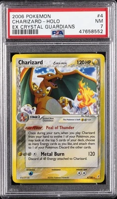 2006 POKEMON EX CRYSTAL GUARDIANS #4 CHARIZARD-HOLO PSA 7 - Image 1 of 2