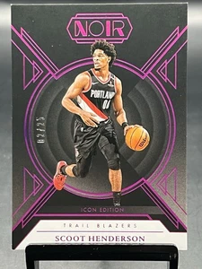 2024-25 Panini Noir Basketball Scoot Henderson Holo Ruby /25 Portland #131 - Picture 1 of 12