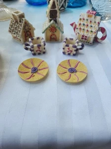 Lote Miniatura Tradicional Navidad Pan de Jengibre Casa Hervidor Taza CASA DE MUÑECAS - Imagen 1 de 9