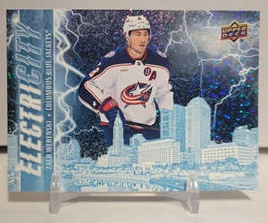 2024-25 Upper Deck Serie 2 Zach Werenski #EC-1 Elettricità Maculata Parallela - Foto 1 di 2
