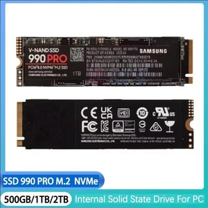 Samsung SSD 990 PRO 1TB 2TB 500GB PCIe Gen 4.0x4 Solid State Drive For HP Laptop - Picture 1 of 13
