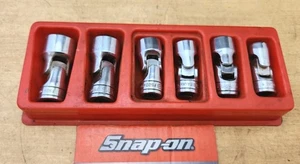 Snap On 206FSUA - 3/8" Drive 6 Pc SAE Shallow 6Pt Swivel Socket Set Nice - Picture 1 of 6