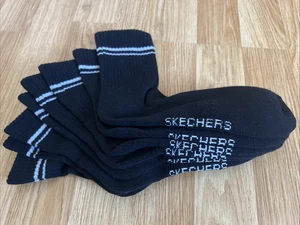 Skechers Socks Ladies Sneaker Socks 4 Pack in Black - UK Size 3-7 - Picture 1 of 6
