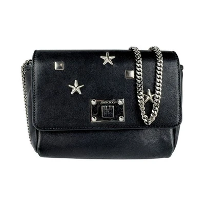 Auténtico Bolso Bandolera JIMMY CHOO Star Studs Cuero Negro/Plateado - z6773 Foto 1 de 4