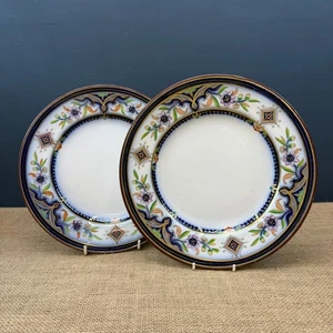 2 X ANTIQUE MINTON 'CANTON' DINNER PLATES 26.5cm-CIRCA 1850/60s - Picture 1 of 7