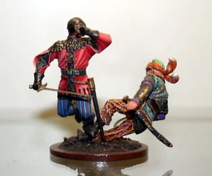 ARSENIEV STUDIO, RUSSIA, ST. PETERSBERG MONGOL & KNIGHT DUEL 54MM - Picture 1 of 9