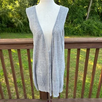 Eileen Fisher Linen Delave Knit V-Neck Vest NWT - Image 1 of 4