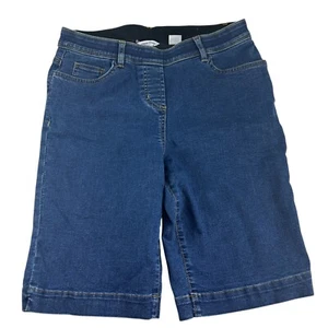 Allison Daley 12 Petite Denim Pull On Gummibund Bermuda Shorts Stretch - Bild 1 von 5