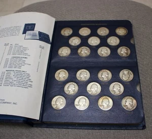 WHITMAN ALBUM WITH 83 WASHINGTON SILVER QUARTERS COMPLETE SET 1932 thru 1964 - Picture 1 of 19