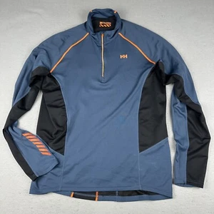 Pullover Helly Hansen para Hombres 2XL Azul Marino Entrenamiento Cargador Seco 1/2 Cremallera Lifa Capa Base - Imagen 1 de 13