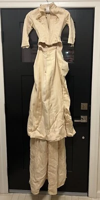 Antique Wedding Gown Worn In June 1888 - Image 1 of 4