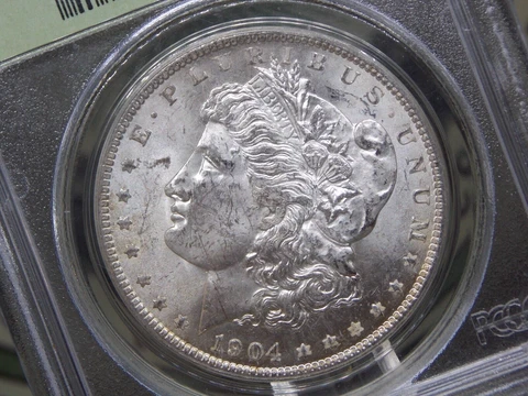 1904 "O" Morgan SILVER Dollar $1 PCGS MS61 #780 OGH Old GREEN Holder UNC MS Cover