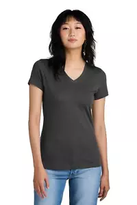 District Women's Perfect Weight V-Neck T-Shirt DM1170L - Picture 1 of 36