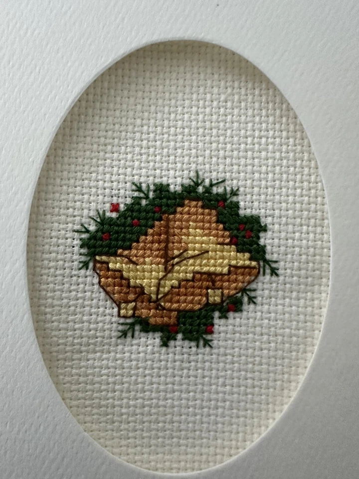 TARJETA PUNTO DE CRUZ TERMINADA “JINGLE BELLS” Foto 1 de 1