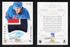 2013-14 Panini National Treasures /99 JT Miller #159 RPA Rookie Patch Auto RC