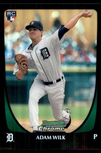 2011 Bowman Chrome Draft Refractors Adam Wilk RC Detroit Tigers #98