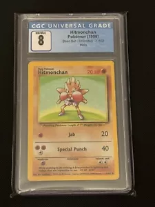 Pokemon Hitmonchan 7/102 Unlimited Base 1999 Wotc CGC 8 - Bild 1 von 2
