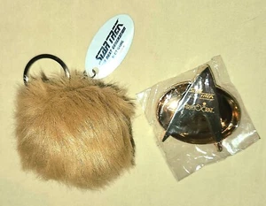 Star Trek Star Fleet Emblem Pin & Stuffed Tribble Keychain - Picture 1 of 4