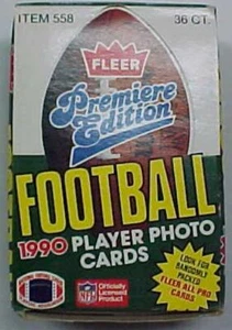 1990 Fleer Football Box Of 36 Packs - Picture 1 of 2