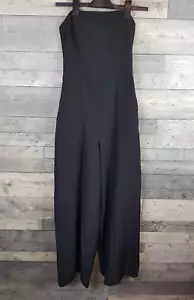 By Anthropologie trägerloser Jumpsuit UK 6 schwarz weites Bein maßgeschneidert formell Taschen - Bild 1 von 13