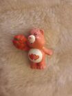 Vintage Care Bear Miniature 1983 Love Alot Bear With Bouquet Pre-Owned