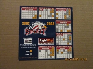 OHL Saginaw Spirit Vintage Circa 2002-2003 Team Logo Hockey Magnet Schedule - Picture 1 of 1