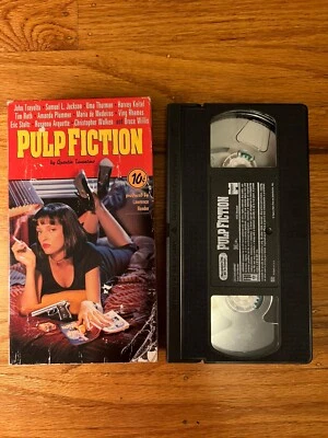Pulp Fiction (VHS 1994) Miramax Quentin Tarantino Travolta Thurman Cult Classic - Image 1 of 3