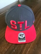 '47 Brand Captain Mlb St Louis Cardinals STL Navy Coop Shot Hat cap Snapback