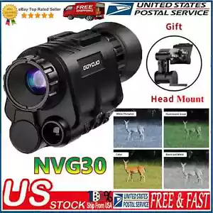 NVG30 Helmet Night Vision Monocular Wide View 40° 940nm IR WIFI Digital Starligh - Picture 1 of 10