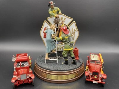 Lot of 2 Signature Ford Model T Chicago & Pleasant Plains Fire Department Trucks - Image 1 of 4