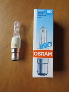 ECHTE OSRAM HALOLUX CERAM B15d 150W 64471 KL KLAR MADE IN GERMANY 64498 DIMMBAR - Bild 1 von 4