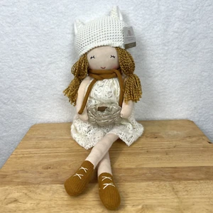 HayMarket Square Autumn Fall Doll Pumpkin Shelf Sitter Crocheted Hat & Shoes NWT - Picture 1 of 21
