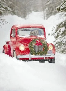 Avanti Christmas Cards Old Fashioned Truck 10 Count - Picture 1 of 3