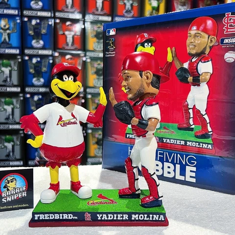 YADIER MOLINA & FREDBIRD St. Louis Cardinals “Mascot High Five” MLB Bobblehead Cover