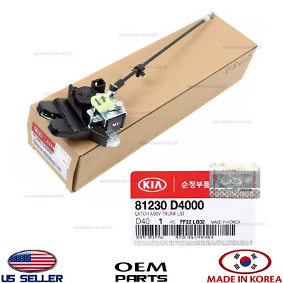 Actuador de bloqueo de pestillo de tapa de maletero genuino ⭐OEM⭐ Kia Optima 2016-2020 81230-D4000 Foto 1 de 3