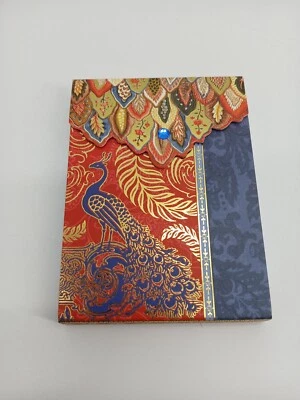 Punch Studio Jeweled Patchwork Collage Peacock Foldover Mini Notepad - Image 1 of 4