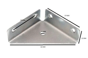 Eckhalterung Klammer 60mm Quadrat 22mm Deep Zp Stahl Packung 10 - Picture 1 of 1