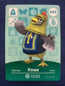 Knox Animal Crossing Amiibo Card #047 - Picture 1 of 2