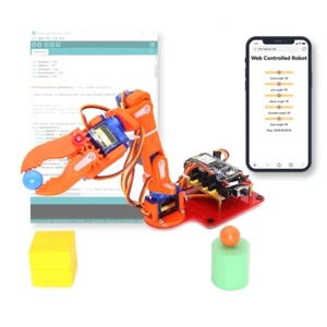 Robotic Arm DIY Kit for Arduino 5-Axis robot SG90 servo DIY parts NodeMCU - Picture 1 of 14