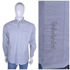 Vtg TIMBERLAND Button Down Oxford Shirt S 15 Blue Skinhead Mod Preppy - Picture 1 of 8