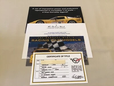 Danbury Mint 2004 Team Corvette C5-R LE Mans título e folheto apenas 1:12 - Imagem 1 de 4