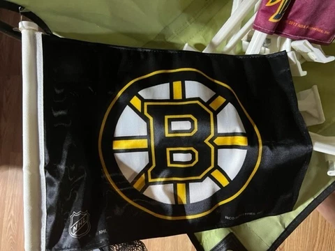 Boston Bruins NHL 11x14 Window Mount 2-Sided Car Flag LOT of 4! Cover