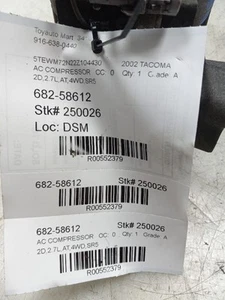 95 96 97 98 99 00 01 02 03 04 TOYOTA TACOMA AC COMPRESSOR 4 CYLINDER 2RZFE - Picture 1 of 12